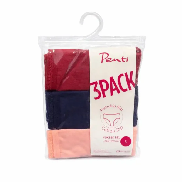 پک 3 عددی شورت نخی پنتی (Penti) - مدل Cotton Slip - Image 1