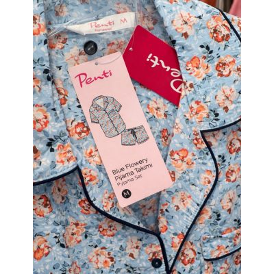 ست بلوز و شورتک نخی راحتی پنتی ترکیه