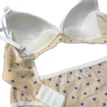 Calvin Klein cotton bra and briefs set, triangle model with harness (heart design)