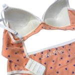 Calvin Klein cotton bra and briefs set, triangle model with harness (heart design)